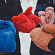 Rabbit fur mittens, Mittens, Moscow,  Фото №1