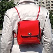 Сумки и аксессуары handmade. Livemaster - original item Backpacks: Bag backpack women`s leather red Alice Mod.SR53-791. Handmade.