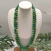 Работы для детей, handmade. Livemaster - original item Natural Green Quartz Long Beads. Handmade.