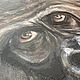Картина портрет обезьяны 50 на 60 см Горилла картина масло. Картины. Картины от  Ирины. Ярмарка Мастеров.  Фото №5