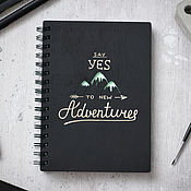 Канцелярские товары handmade. Livemaster - original item Wooden Notebook Say YES to new adventures. Handmade.