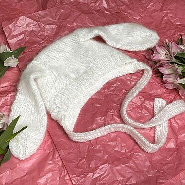 Одежда детская ручной работы. Ярмарка Мастеров - ручная работа Шапочка с ушками зайчика. Handmade.