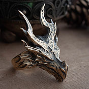 Украшения handmade. Livemaster - original item Ring Dragon Alduin. Skyrim.  The Elder Scrolls. bronze silver.. Handmade.