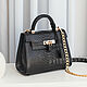 Заказать Сумка Hermes Kelly из кожи питона черная - Черная кожаная сумка люкс. PYTOSHASHOP. Ярмарка Мастеров. . Классическая сумка Фото №3