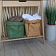 Корзина-мешок для хранения XL 43*25*25 см./цвет зеленый. Корзины. ecoideas.shop. Ярмарка Мастеров.  Фото №5