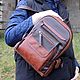  Рюкзак женский кожаный коричнево-рыжий Нисса Мод Р47 – 622, Рюкзаки, Санкт-Петербург,  Фото №1