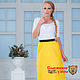 Order Double-sided polyester skirt with elastic red-yellow. Slavyanskie uzory. Livemaster. . Skirts Фото №3