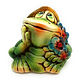 Ceramic figurine 'Frog in a hat', Figurine, Balashikha,  Фото №1