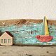 Заказать Берег цвета мяты Ключница дрифтвуд и керамика 37 см. AdriaticArt_Julia. Ярмарка Мастеров. . Ключницы настенные Фото №3