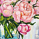 Order Painting Peonies Bouquet Oil Canvas 40 x 50 Coral Peonies Bouquet of Peonies. matryoshka (azaart). Livemaster. . Pictures Фото №3