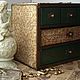 Mini chest of drawers for jewelry 'Gallant age' as a gift. Dressers. Malenkie radosti (bronven). Ярмарка Мастеров.  Фото №5