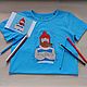Children's T-shirt with hand embroidery ' Boatswain', T-shirts and tops, Ivanovo,  Фото №1