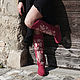 Latest sizes - High Suede boots with LARRY embroidery, Knee-high boots, Rimini,  Фото №1