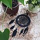 Order Small knitted black dream catcher with feathers. Вязаные ловцы снов My_lace_dreams. Livemaster. . Dream catchers Фото №3