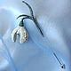 Brooch Dragon Snowdrop. Ice dragon. Primrose. white. Brooches. master Alena Litvin. My Livemaster. Фото №6