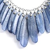 Украшения handmade. Livemaster - original item Silver necklace with cyanite Blue bird (buy a necklace with cyanite). Handmade.