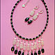 Necklace and earrings «PINK PANTHER». Комплекты украшений. NADINE SLOBODSKY. Интернет-магазин Ярмарка Мастеров.  Фото №2