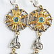 'The longest day' - earrings with gold. Earrings. LAVAL. Online shopping on My Livemaster.  Фото №2