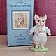 Винтаж: Статуэтка кот. Beswick Gold Beatrix Potter. Высота 9см, Статуэтки винтажные, Пистойя,  Фото №1