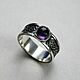 Ring with amethyst Fern Flower Amulet, Rings, Moscow,  Фото №1