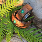 Украшения handmade. Livemaster - original item Wooden rings (paduk,garnet ). Handmade.