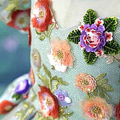 Материалы для творчества handmade. Livemaster - original item 3d embroidery on a grid with sequins. Aleandra. Handmade.