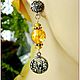 Order amber. earrings 'gold surrounded by' amber silver. Frollena II. Natural Baltic amber. Livemaster. . Earrings Фото №3