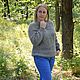  Пуховый женский пуловер с круглой кокеткой, Пуловеры, Урюпинск,  Фото №1