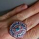 Celebration ring with tanzanites and rubies. Rings. dobrivolshebnik (dobrivolshebnik). Online shopping on My Livemaster.  Фото №2