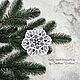 Order Snowflake white. Lace Christmas tree decoration. Svetlana Happy Embroidery. Livemaster. . Christmas decorations Фото №3
