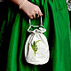 Velvet handbag "May Lily of the valley", Bucketbag, Moscow,  Фото №1