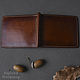 Зажим для денег с вощением из кожи юфть. Зажимы. EsplyEd Leather workshop. Ярмарка Мастеров.  Фото №6