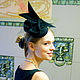 Коктейльная шляпка «птица». Шляпы. EDIS | дизайнерские шляпы Наталии Эдис. Ярмарка Мастеров.  Фото №4