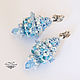 Blue lace earrings sky castle e tatting, Earrings, Novosibirsk,  Фото №1