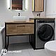  ТУМБА ДЖОЙ С ЗАНИЖЕННОЙ СТОЛЕШНИЦЕЙ. Мебель для ванной. BaumbArt Loft Atelier. Интернет-магазин Ярмарка Мастеров.  Фото №2