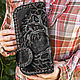 Leather wallet 'Tree of Life' - Anthracite. Wallets. schwanzchen. Online shopping on My Livemaster.  Фото №2