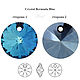 Swarovski 6428, 6 мм, Blue Bermuda, Кристаллы, Москва,  Фото №1