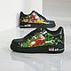 Кастом кроссовки Nike Air Force, унисекс, Скрудж, ручная роспись, арт. Кроссовки. Olgavolgoart. Роспись одежды и обуви. Кастом. Ярмарка Мастеров.  Фото №5