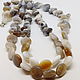 Misty Shore beads (agate, chalcedony) 57-61 cm. Beads2. Selberiya shop. Online shopping on My Livemaster.  Фото №2