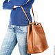 Женская кожаная сумка "Хлоя" коричневая. Классическая сумка. Кожинка. Ярмарка Мастеров.  Фото №5