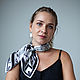 Шейный шелковый платок с ручным подшивом "Балет", Платки, Москва,  Фото №1