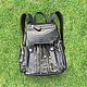 Women's backpack from Python. Urban backpack from Python. Small backpack from Python. Small, stylish backpack from Python. Fashionable backpack handmade. Betonowy backpack custom. Leather backpack for