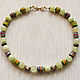 Beads 'the Frog Princess' onyx and African glass beads, Necklace, Moscow,  Фото №1