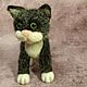 Заказать  Черный кот. Felt&shop. Ярмарка Мастеров. . Войлочная игрушка Фото №3