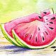 Watercolor Watermelon slices, Pictures, Rostov-on-Don,  Фото №1