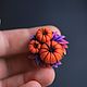 Brooch-pin: ' Pumpkin bouquet'. Brooches. Secret Jar. Online shopping on My Livemaster.  Фото №2