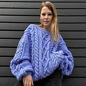 Одежда handmade. Livemaster - original item Jerseys: Women`s knitted sweater with knitting needles oversize 2023 to order. Handmade.