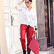 Брюки из экокожи Life Style. Брюки. ROKHAS (ALINA). Ярмарка Мастеров.  Фото №6