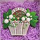 Order Gingerbread Basket with flowers. sweets for joy (galinadenisenko). Livemaster. . Gingerbread Cookies Set Фото №3