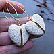 Earrings with hearts made of lava volcano. Earrings. MarkaMarina.jewelry. My Livemaster. Фото №4
